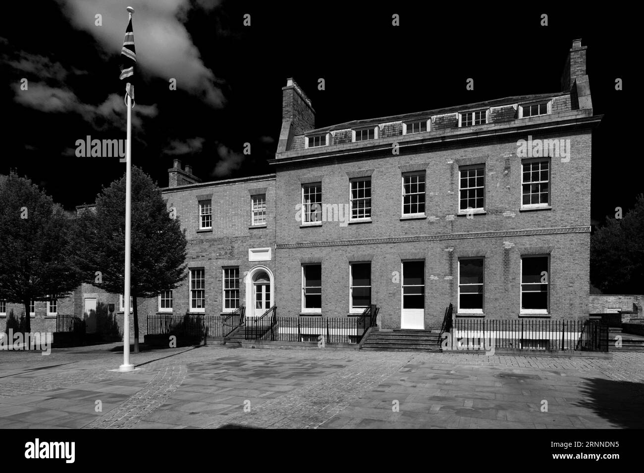 Castle Hill House, Huntingdon Town, Cambridgeshire; Inghilterra; Regno Unito Foto Stock