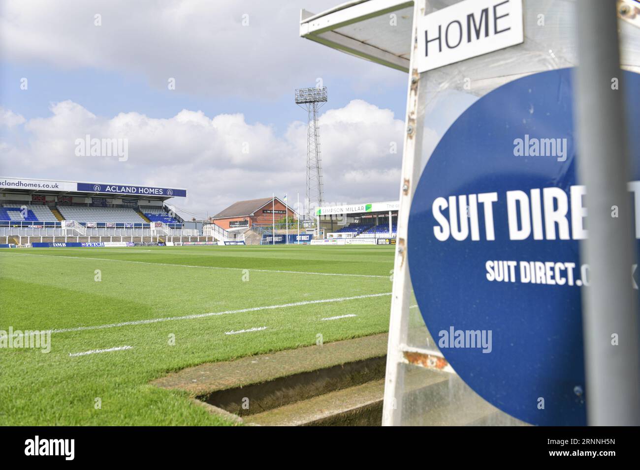 Vista generale dello Stadio Suit Direct durante la partita della Vanarama National League tra Hartlepool United e Wealdstone al Victoria Park, Hartlepool sabato 2 settembre 2023. (Foto: Scott Llewellyn | mi News) crediti: MI News & Sport /Alamy Live News Foto Stock