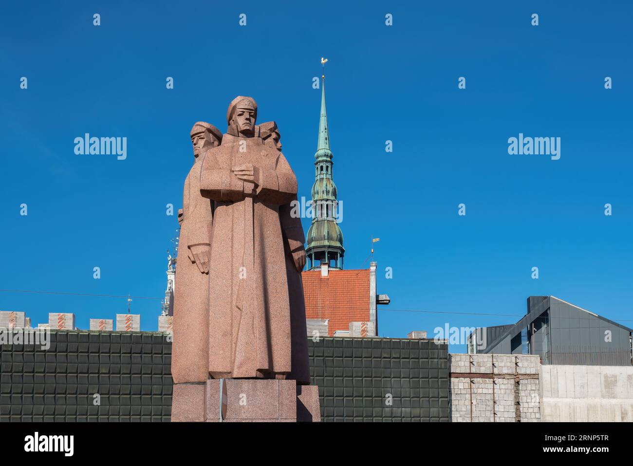 Monumento Lettone Riflemen - riga, Lettonia Foto Stock