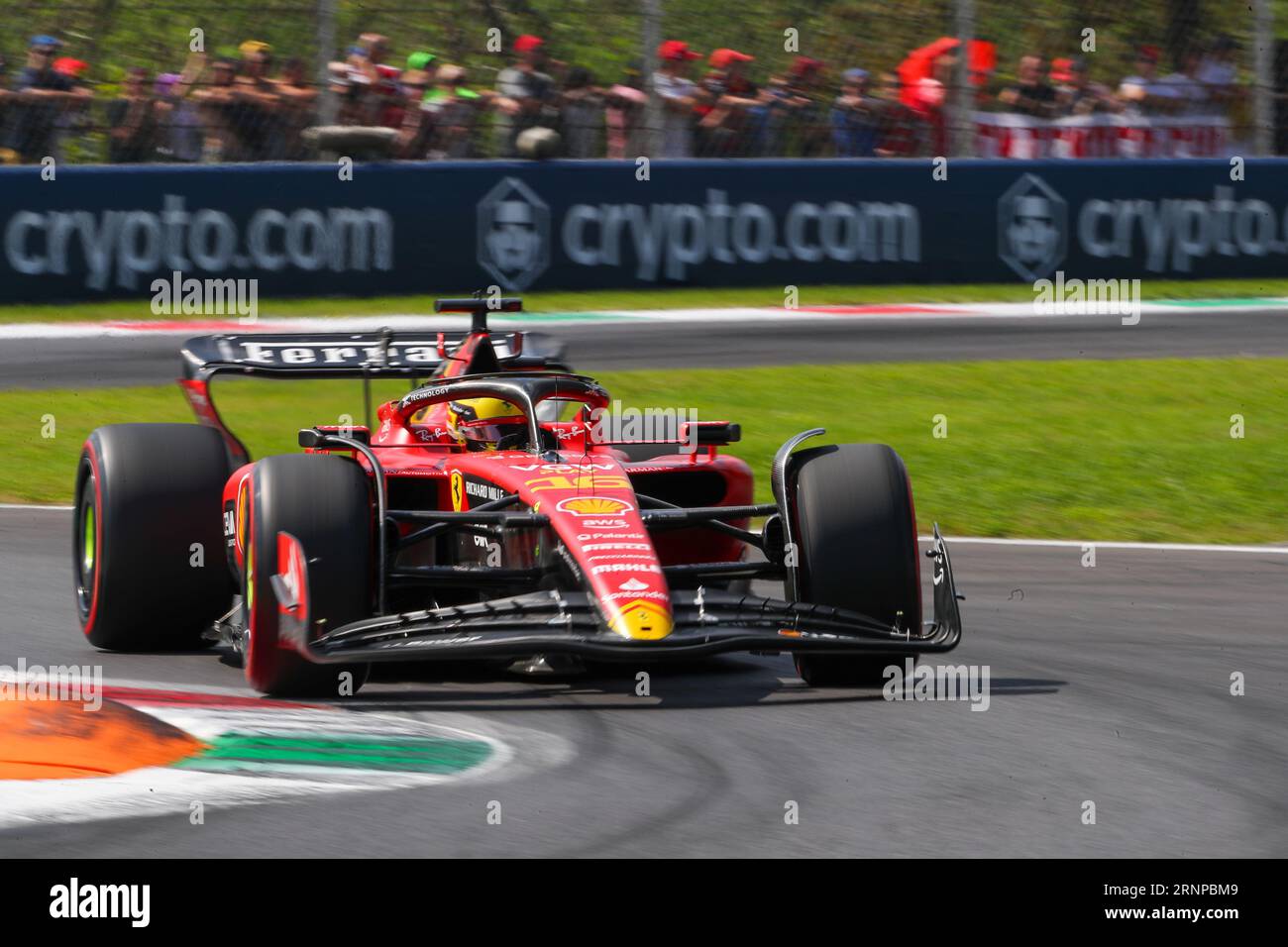 Charles Leclerc (MON) Ferrari SF-23 durante le prove libere di sabato 2 settembre 2023 FORMULA 1 PIRELLI GRAN PREMIO D'ITALIA 2023 - dal 1° al 3 settembre Foto Stock