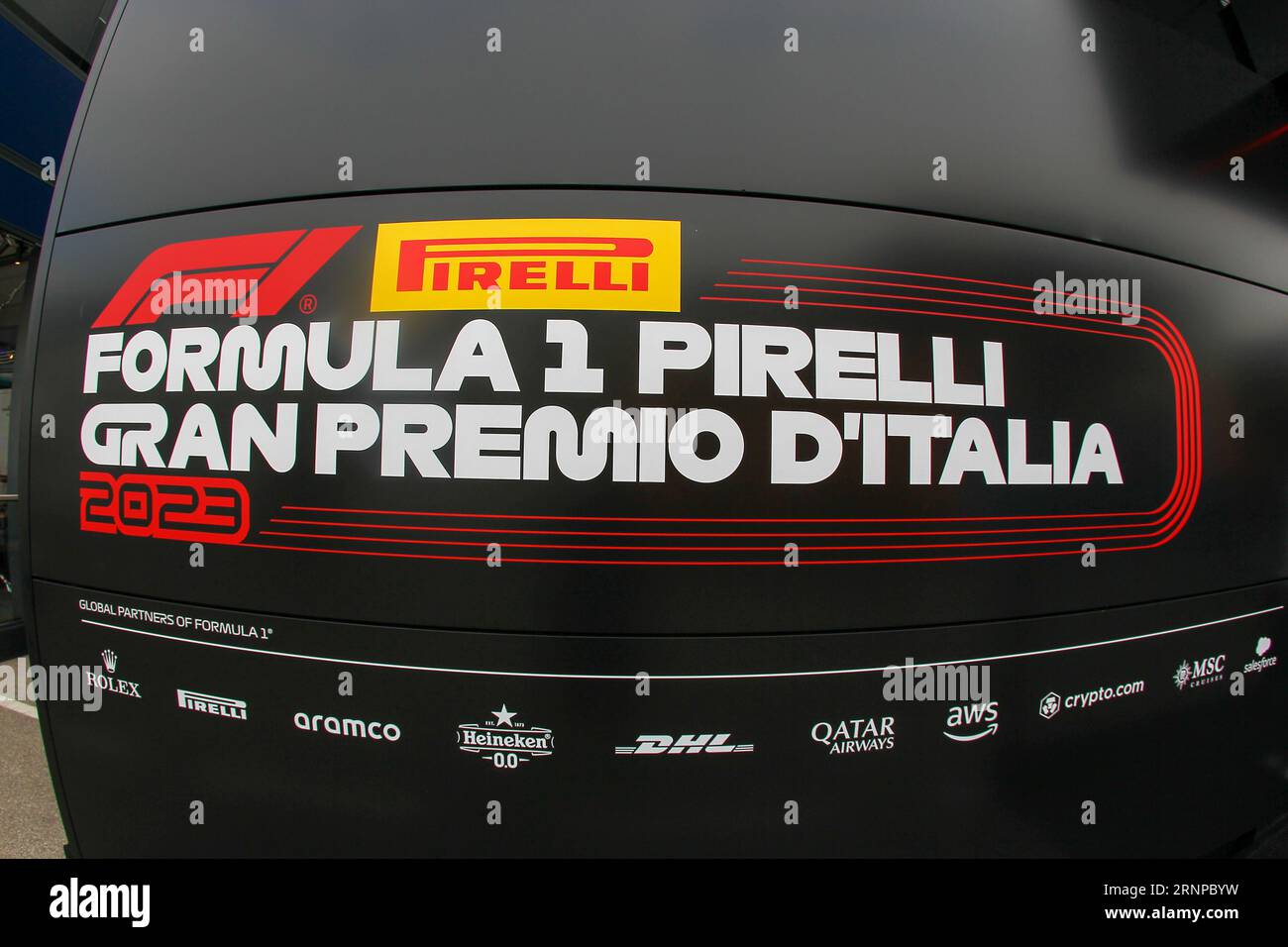 Formula 1 Hospitality durante le prove libere di sabato 2 settembre 2023 FORMULA 1 PIRELLI GRAN PREMIO D'ITALIA 2023 - dal 1 settembre al 3 settembre Monza, MB, i Foto Stock