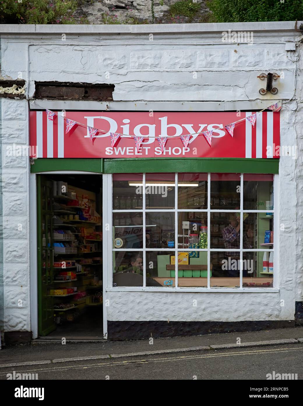 Negozio di dolci tradizionali Digby's a Mevagissey, Cornovaglia Foto Stock