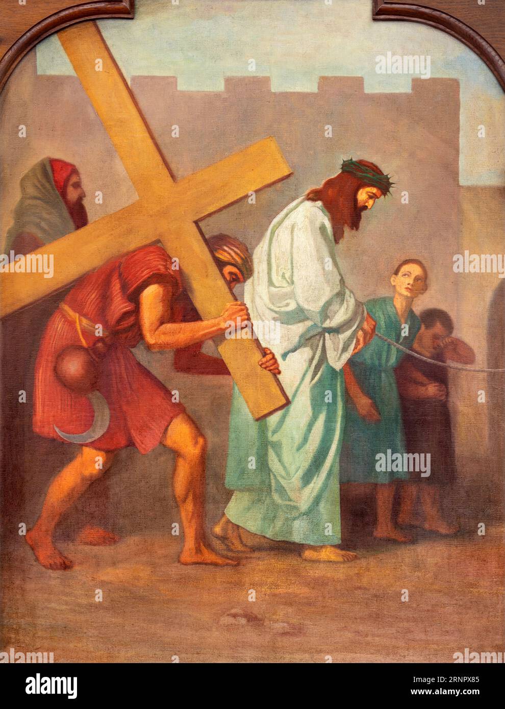 Chi Aiuta Gesù A Portare La Croce Sebechleby - il dipinto Simone di Cirene aiuta Gesù a portare la croce