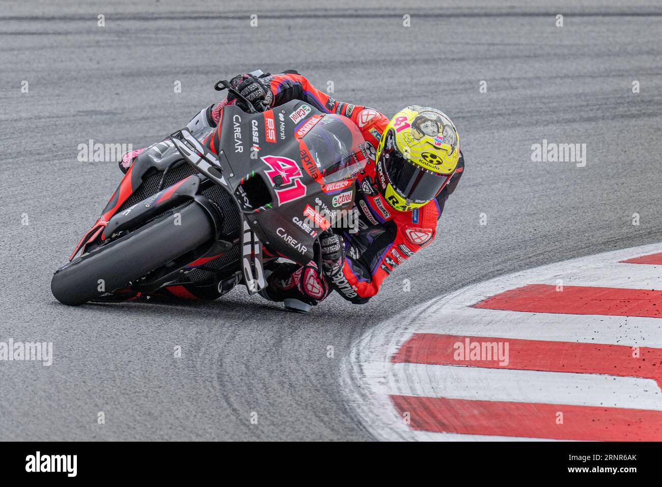 Barcellona, Spagna. 2 settembre 2023. Aleix Espargaró (41) dell'Aprilia Racing Team durante la MotoGP Gran premi Monster Energy de Catalunya Sprint Race, sabato. 1-2-3 settembre 2023, al Circuit de Barcelona-Catalunya di Barcellona, Spagna. Crediti: Rosdemora/Alamy Live News Foto Stock Barcellona, Spagna. 2 settembre 2023. Aleix Espargaró (41) dell'Aprilia Racing Team durante la MotoGP Gran premi Monster Energy de Catalunya Sprint Race, sabato. 1-2-3 settembre 2023, al Circuit de Barcelona-Catalunya di Barcellona, Spagna. Crediti: Rosdemora/Alamy Live News Foto Stock