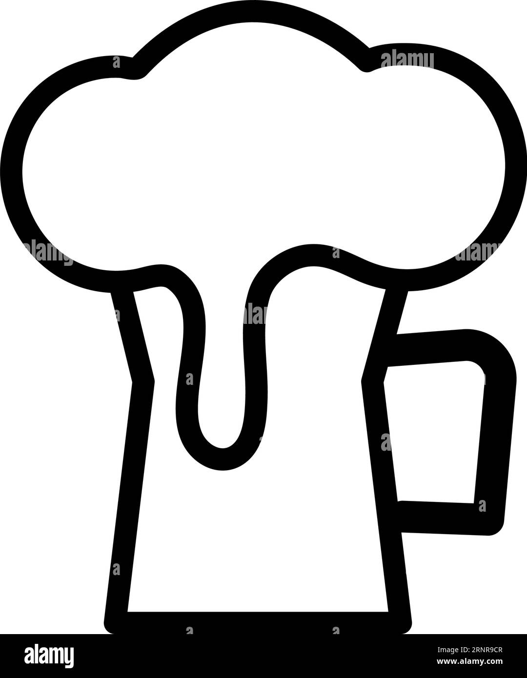 icona della tazza della birra illustrazione vettoriale piatta clipart nero con logo Illustrazione Vettoriale