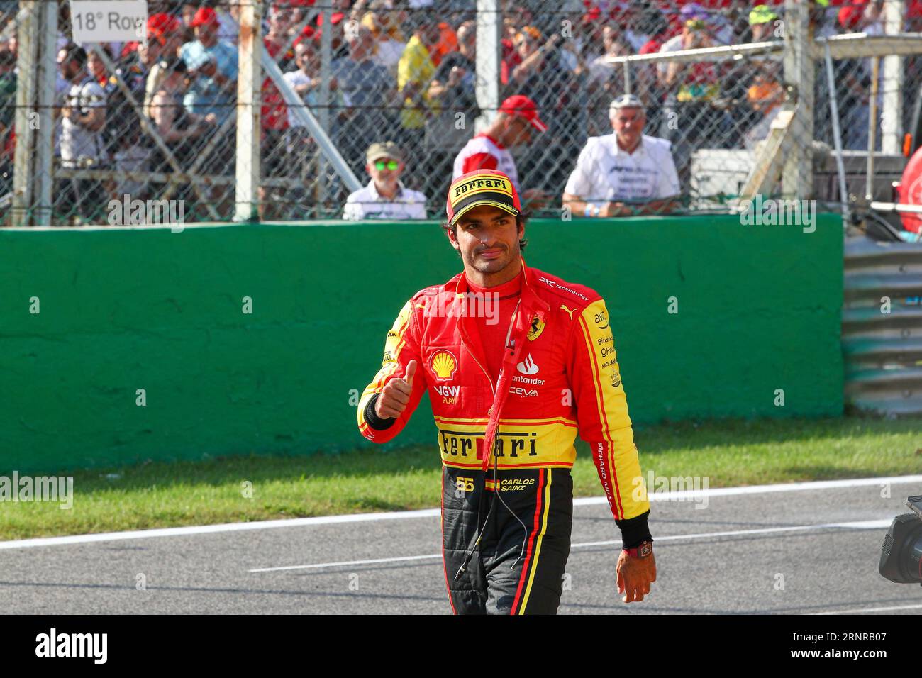 Carlos Sainz (SPA) Ferrari SF-23 si qualifica sabato 2 settembre 2023 FORMULA 1 PIRELLI GRAN PREMIO D'ITALIA 2023 - dal 1 settembre al 3 settembre Monza, MB Foto Stock