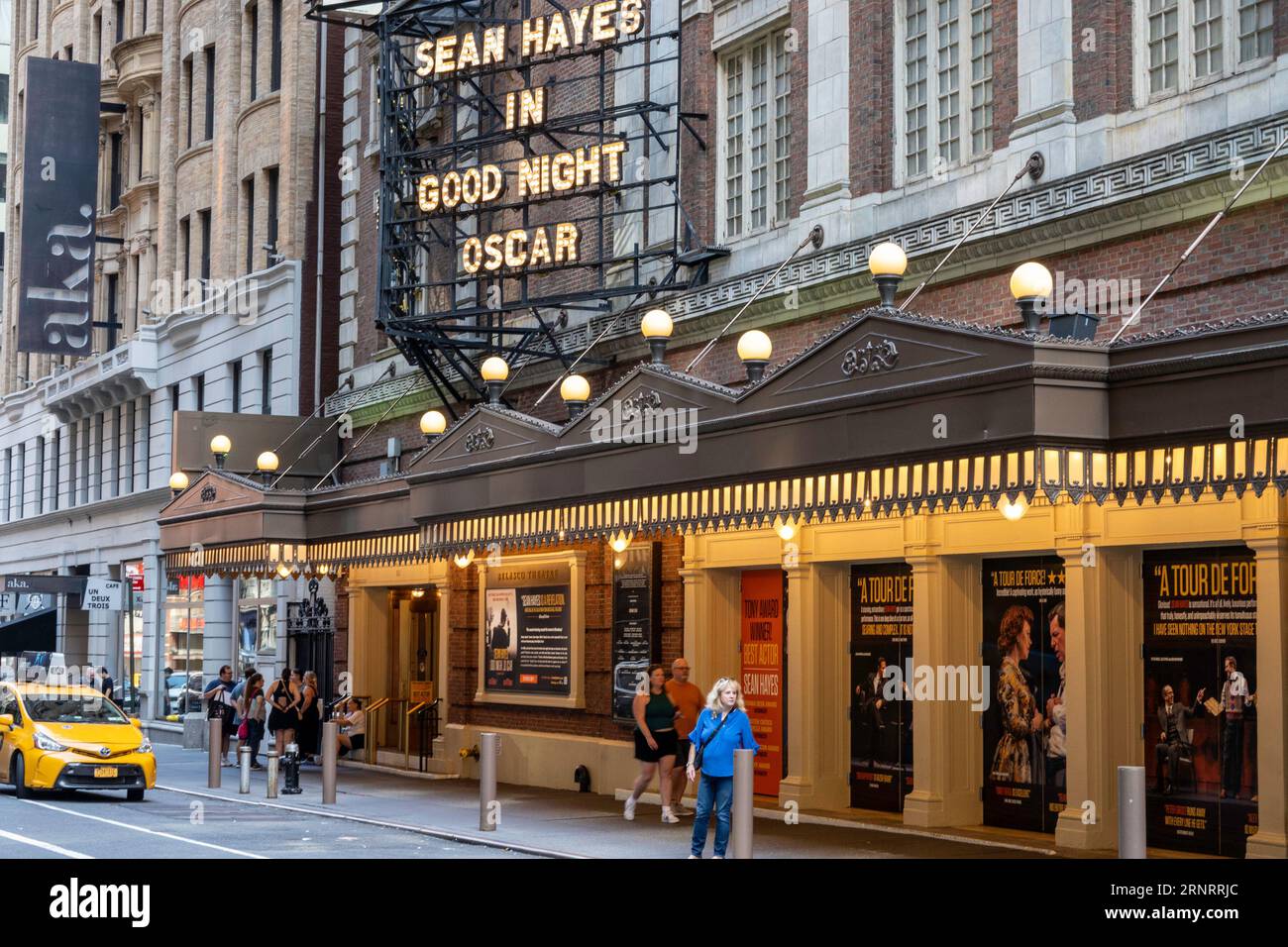 Spot del Belasco Theatre con "Good Night Oscar", New York City, USA 2023 Foto Stock