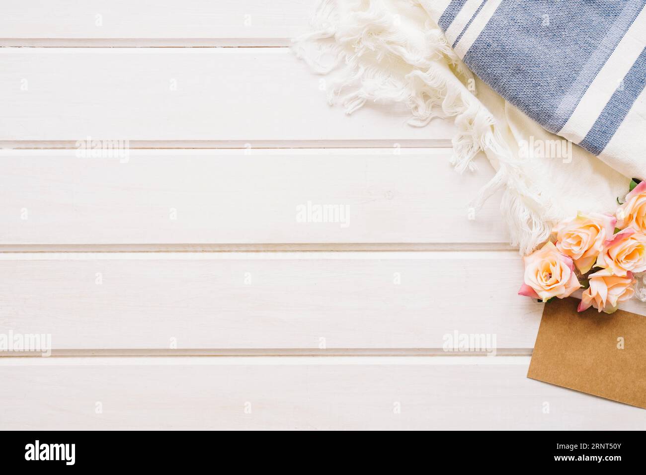 Decorazioni autunnali con panni spaziali a sinistra Foto Stock