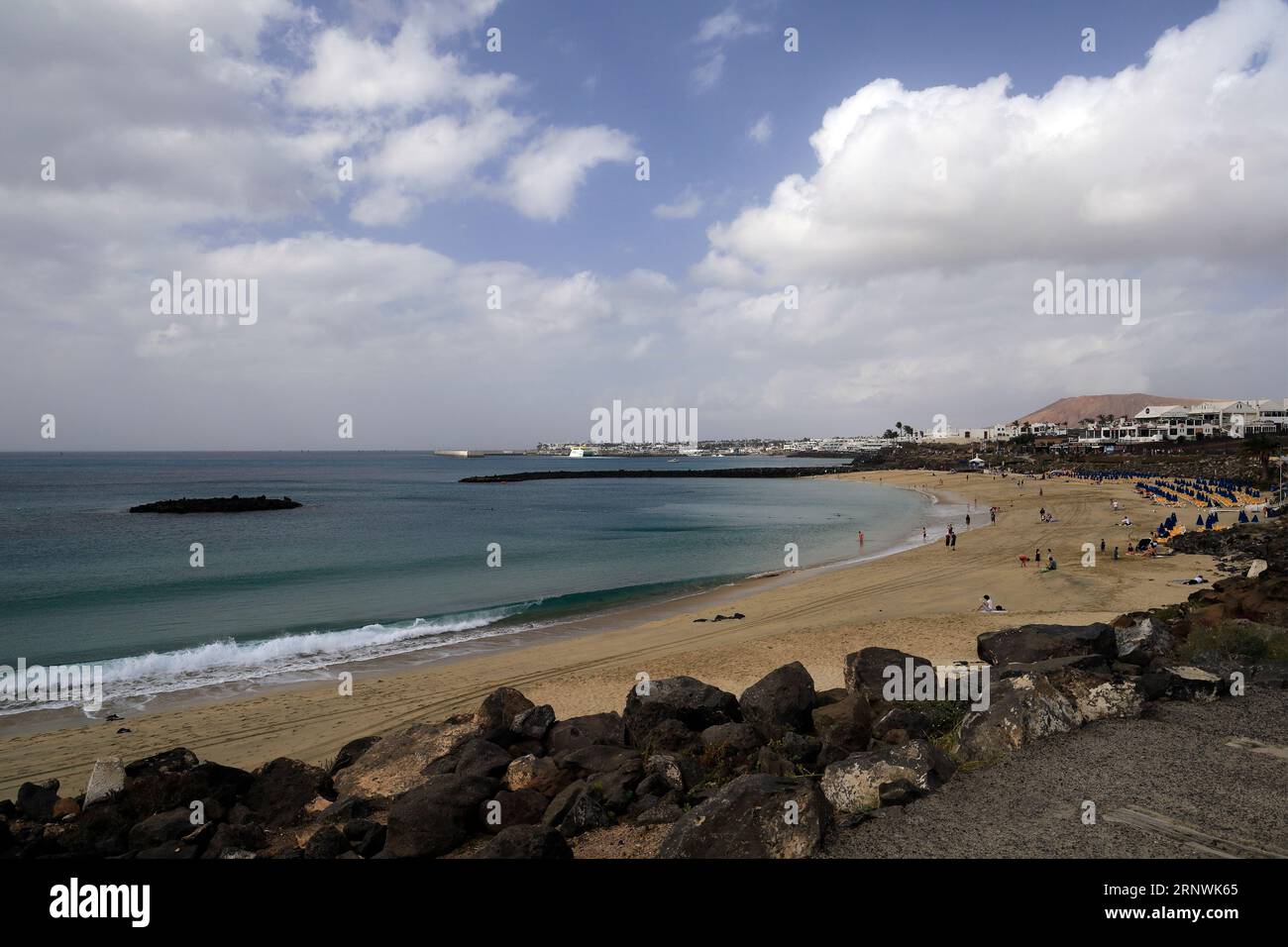 Playa Dorada Beach, Playa Blanca, Lanzarote, Isole Canarie, Spagna Foto Stock