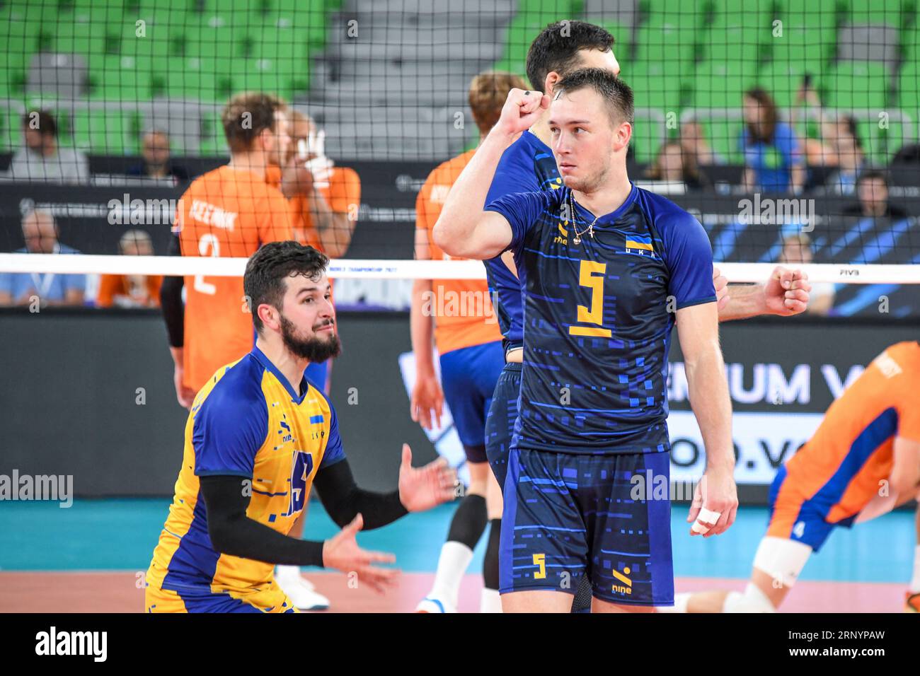 Oleh Plotnytskyi, Dmytro Kanaiev (Ucraina). Campionato del mondo di pallavolo 2022 Foto Stock