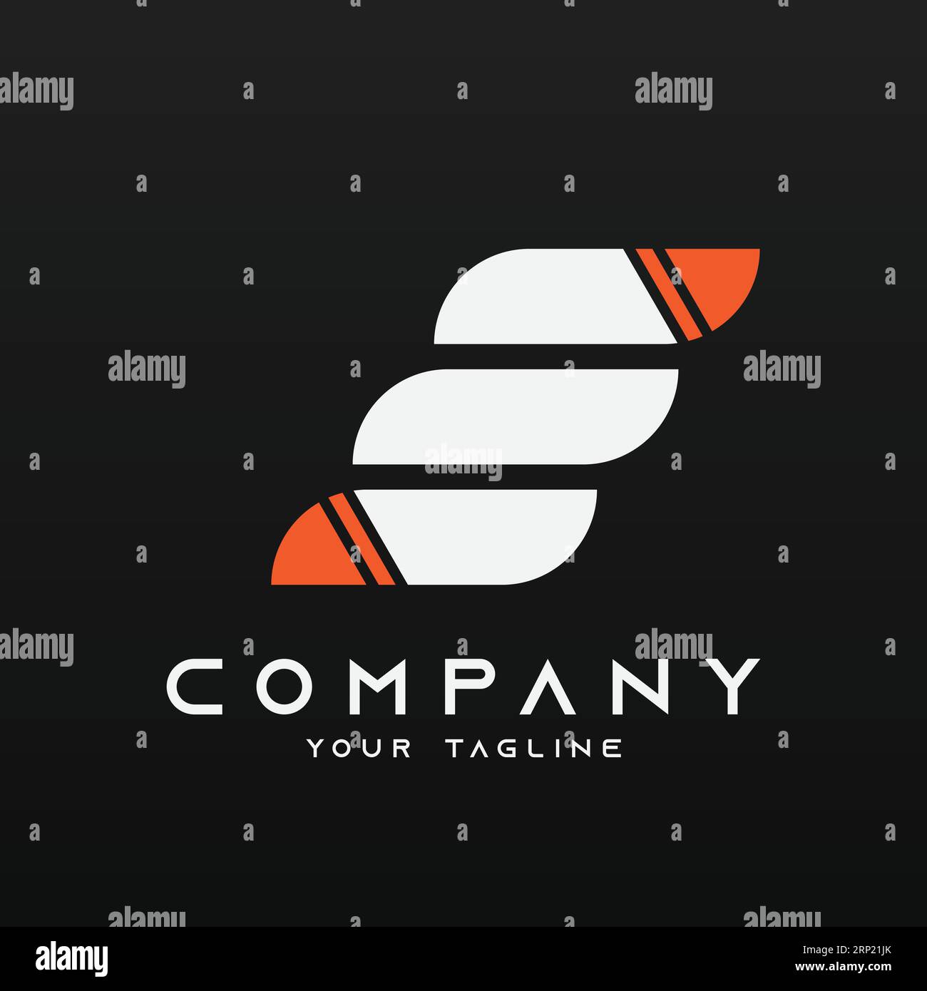 Logo alfabetico semplice ma elegante vettoriale o icona. Perfetto per branding, marketing e design. Illustrazione Vettoriale