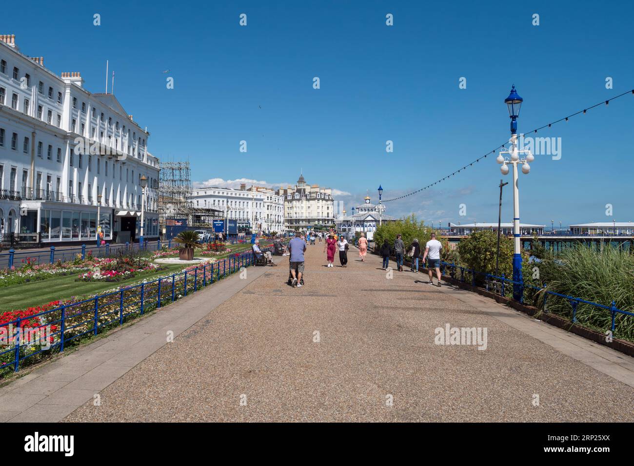 Vista generale sui giardini Friends of Eastbourne Seafront di Eastbourne, East Sussex, Regno Unito. Foto Stock