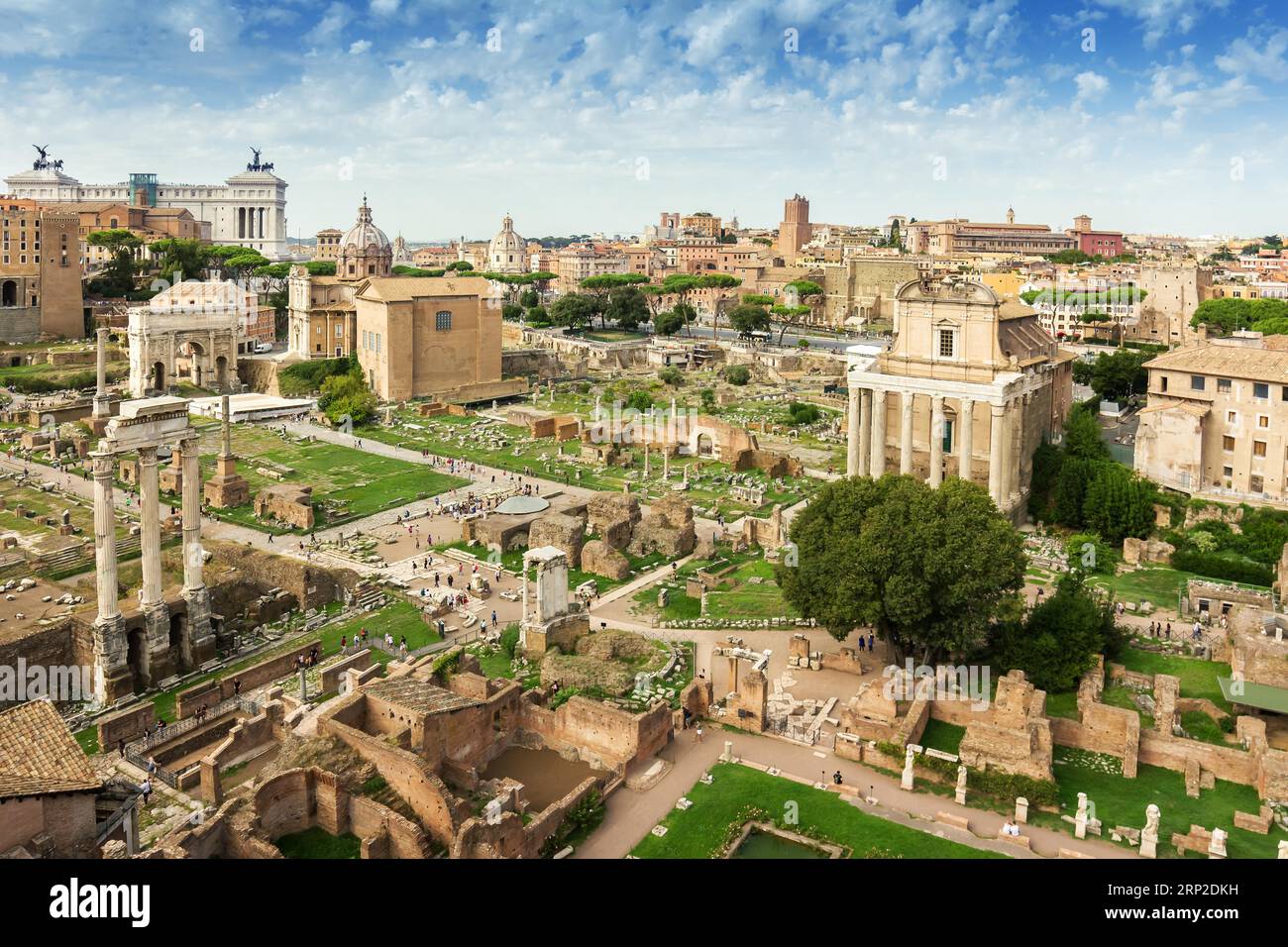 Le rovine del Foro Romano, Roma, Italia Foto Stock