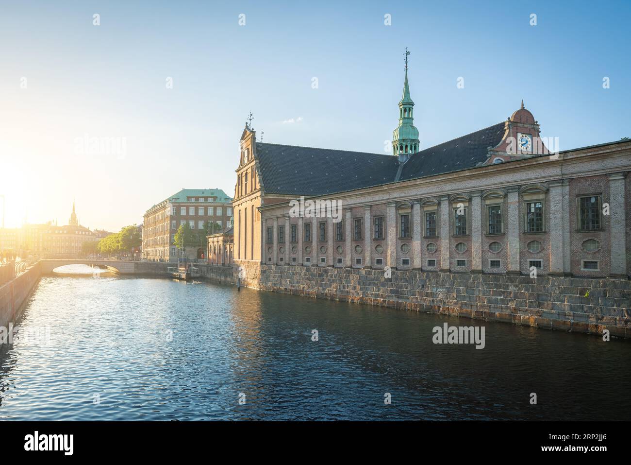 Chiesa di Holmen al tramonto - Copenaghen, Danimarca Foto Stock