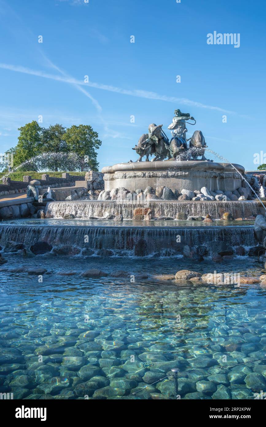 Fontana di Gefion - Copenhagen, Danimarca Foto Stock