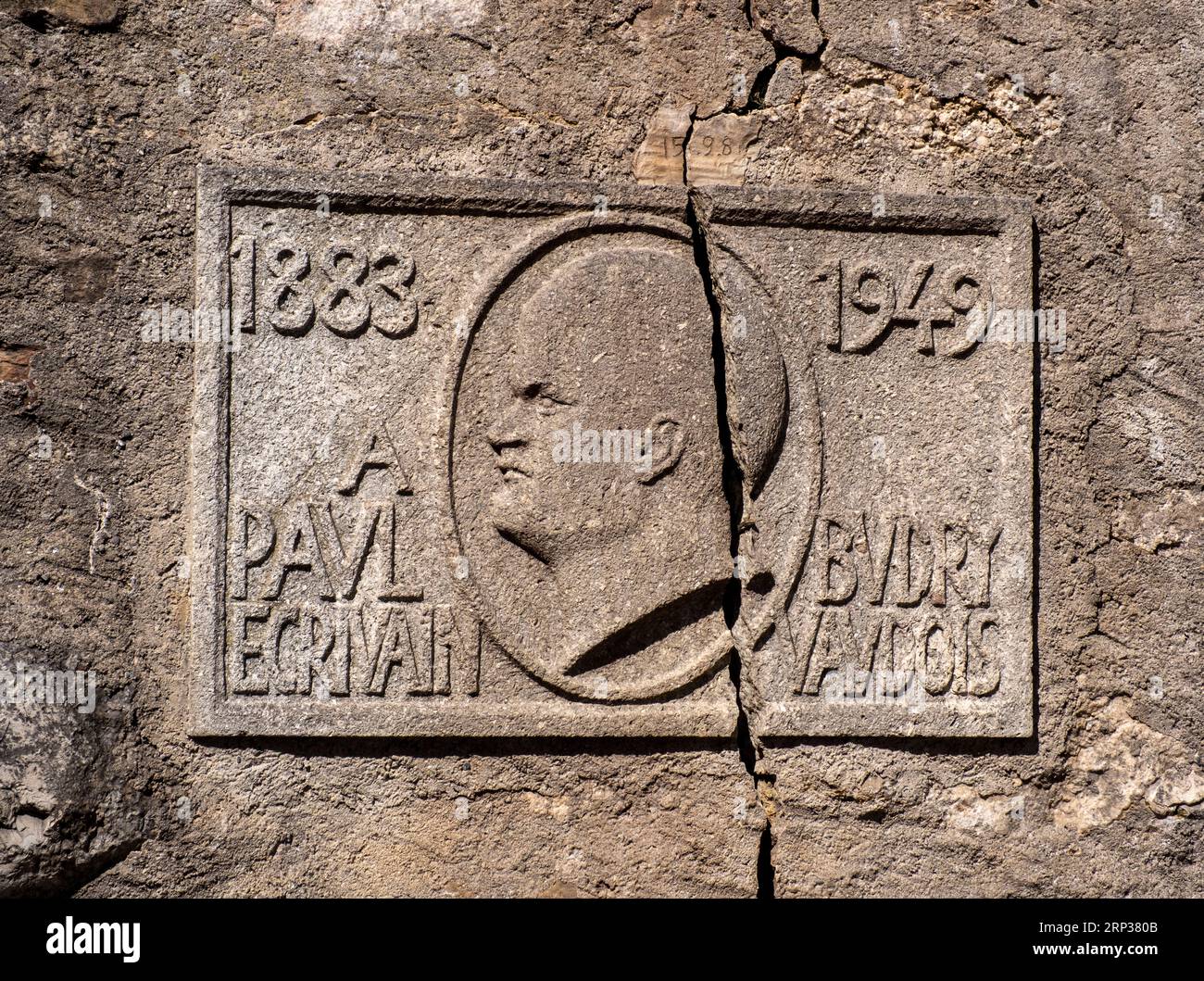 Pittoresco villaggio di Saint Saphorin, nella regione vinicola di Lavaux, Cantone di Vaud, Svizzera. Foto Stock