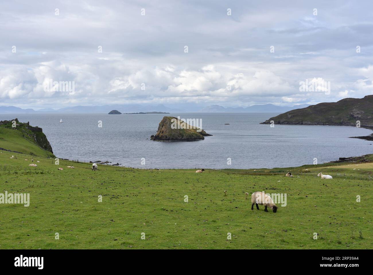 Tulm Bay, sulla punta settentrionale dell'isola di Skye. Foto Stock