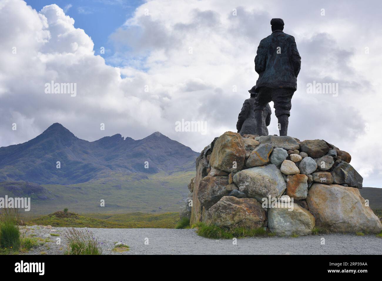 Il monumento Collie & Mackenzie , Sligachan, Isola di Skye. Foto Stock