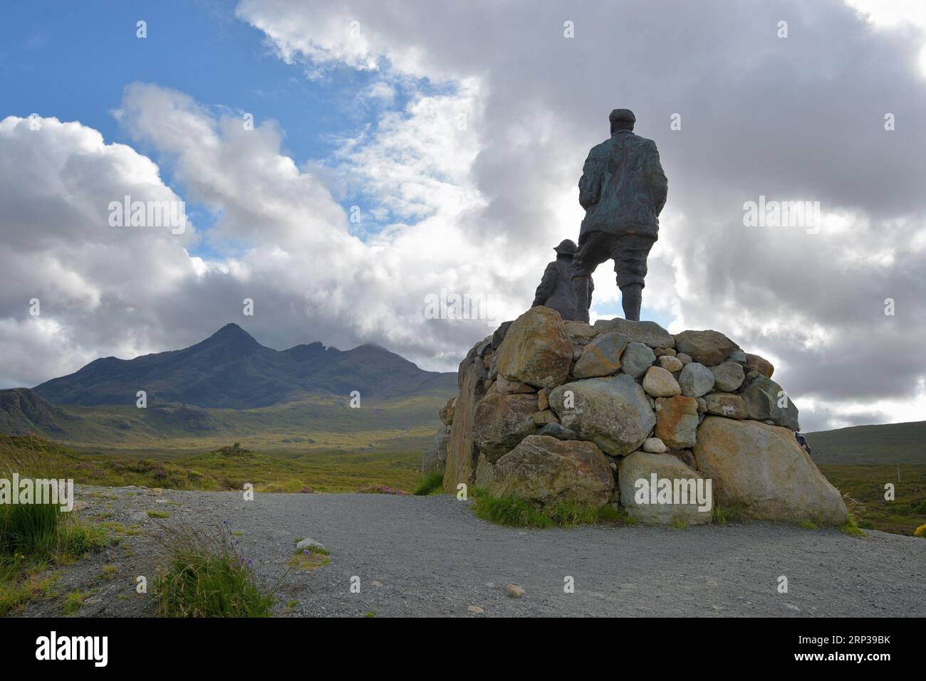 Il monumento Collie & Mackenzie , Sligachan, Isola di Skye. Foto Stock