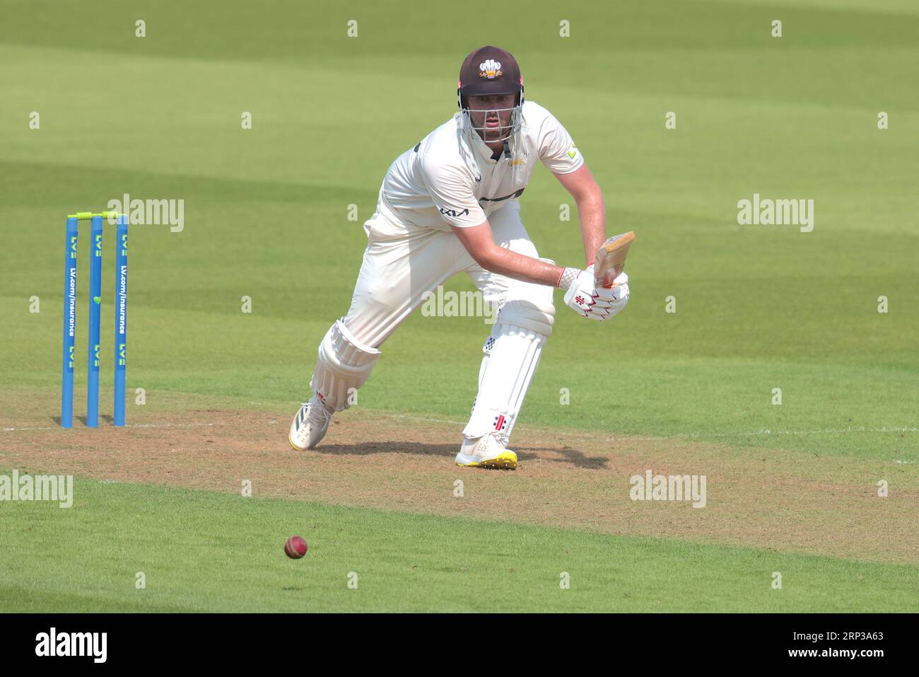 Londra, Regno Unito. 3 settembre 2023. Surrey's Dom Sibley batte mentre Surrey affronta Warwickshire nel County Championship al Kia Oval, il primo giorno. Credito: David Rowe/Alamy Live News Foto Stock