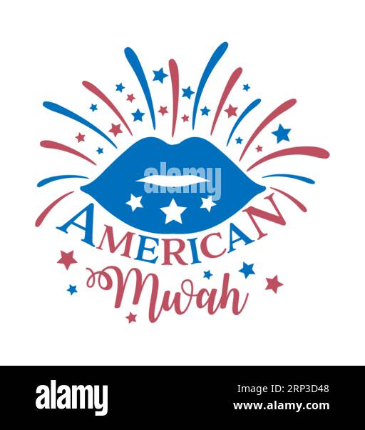 American Mwah, Christmas Tee Print, buon Natale, design natalizio, design della maglietta tifografica Marry christmas, stampa maglietta, design maglietta, natale Illustrazione Vettoriale