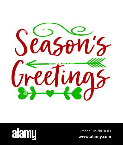 Seasons Greeting Typography t shirt design, Marry christmas typhography, Marry christmas typhography tshirt design, tee print, t-shirt design, christm Illustrazione Vettoriale