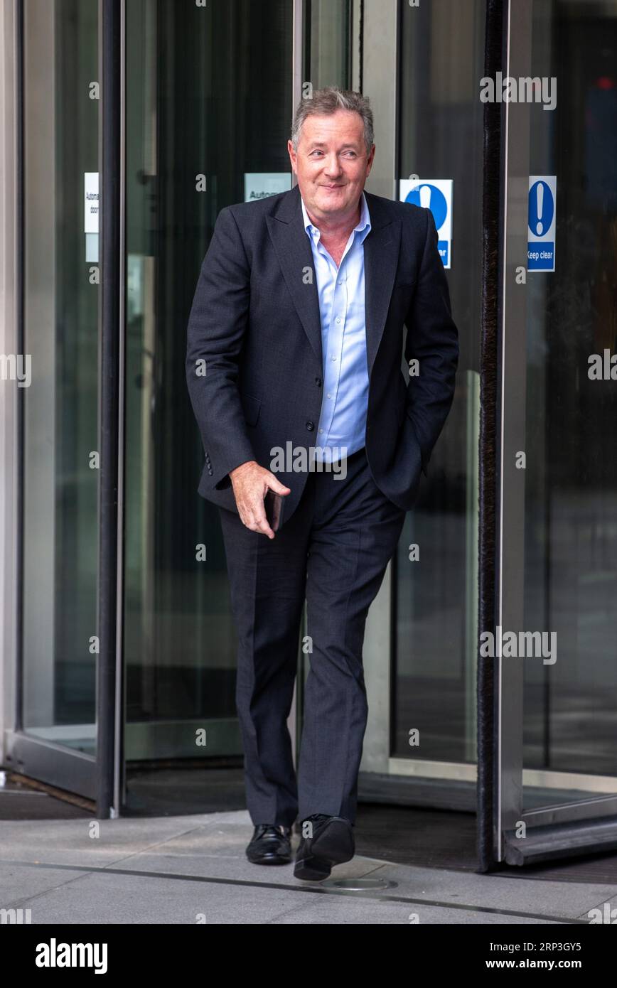 Londra, Regno Unito. 3 settembre 2023. Il conduttore televisivo britannico e giornalista Piers Morgan è visto fuori dalla BBC dopo essere apparso nello show Sunday con Laura Kuenssberg,.Credit: Tayfun salci / Alamy Live News Foto Stock