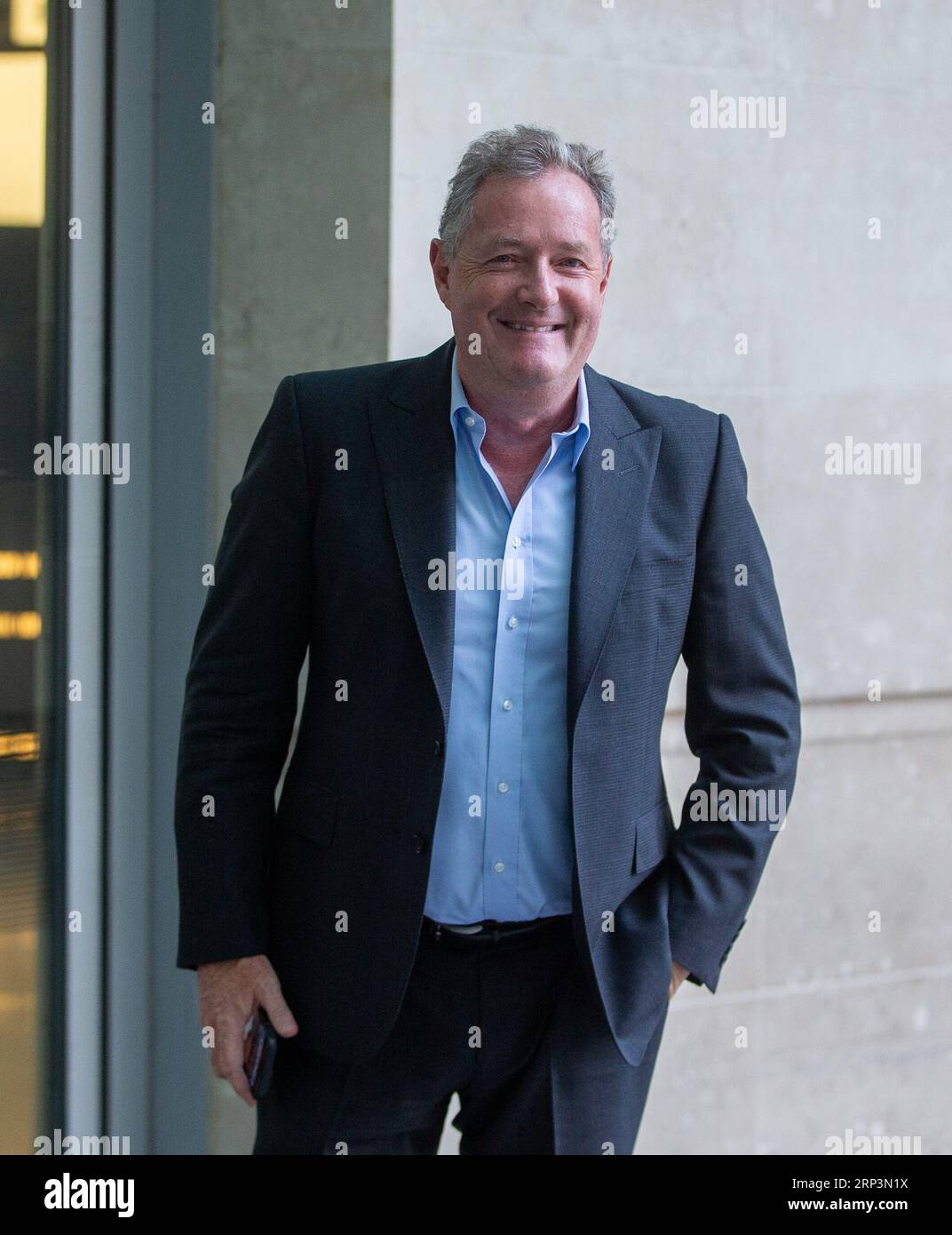 Londra, Regno Unito. 3 settembre 2023. Il conduttore televisivo britannico e giornalista Piers Morgan è visto fuori dalla BBC prima di apparire nello show Sunday con Laura Kuenssberg,.Credit: Tayfun salci / Alamy Live News Foto Stock