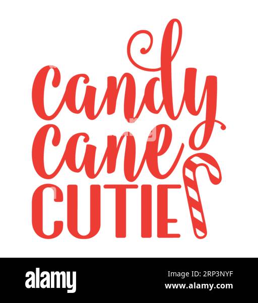 Candy cane Cutie, Christmas Tee Print, Merry Christmas, Christmas design, Marry christmas Typhography tshirt design, tee print, t-shirt design, cristo Illustrazione Vettoriale