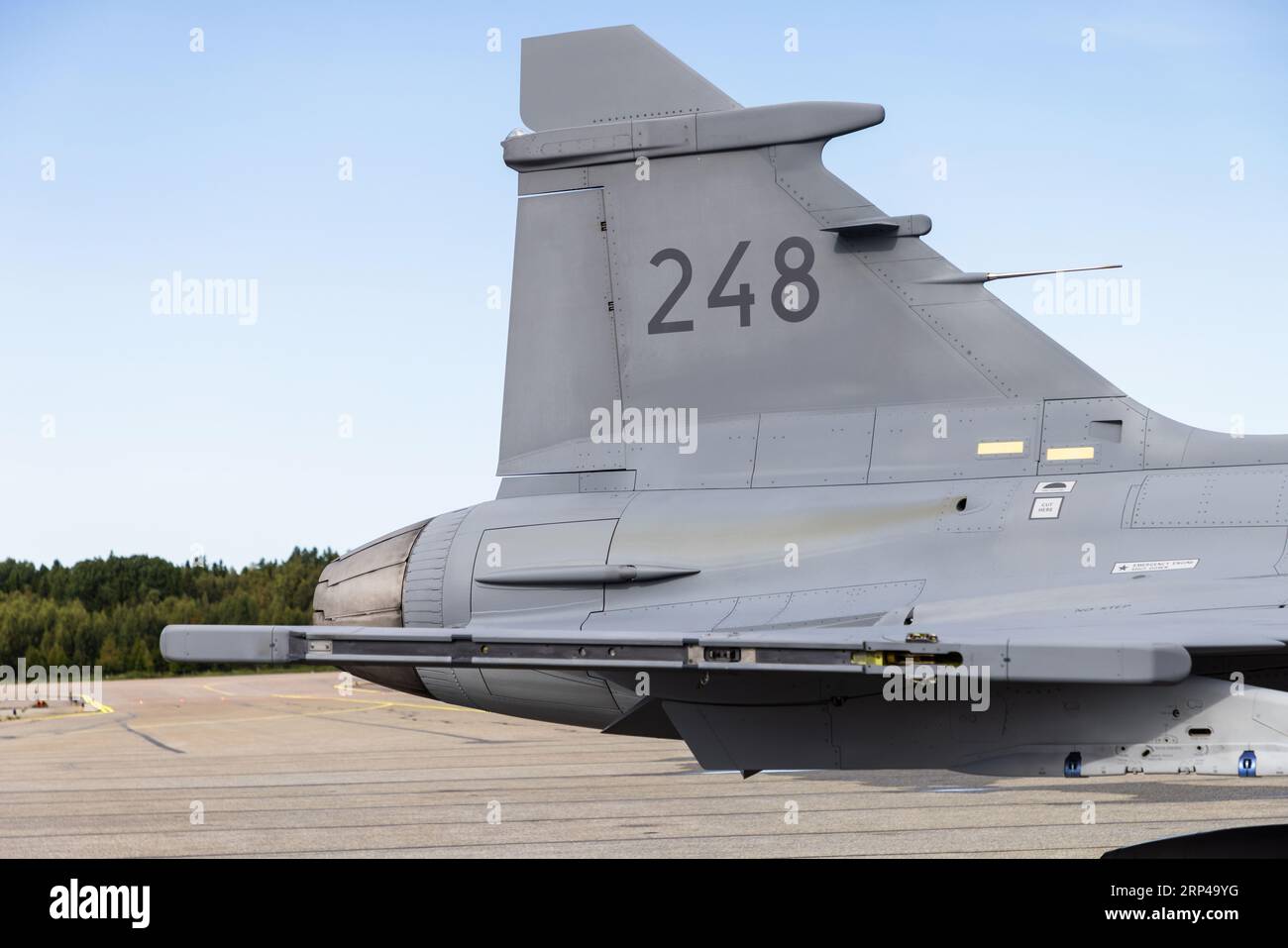 Jas 39 Gripen C, spettacolo aereo, aeroporto di Örebro, Örebro, Svezia. Foto Stock