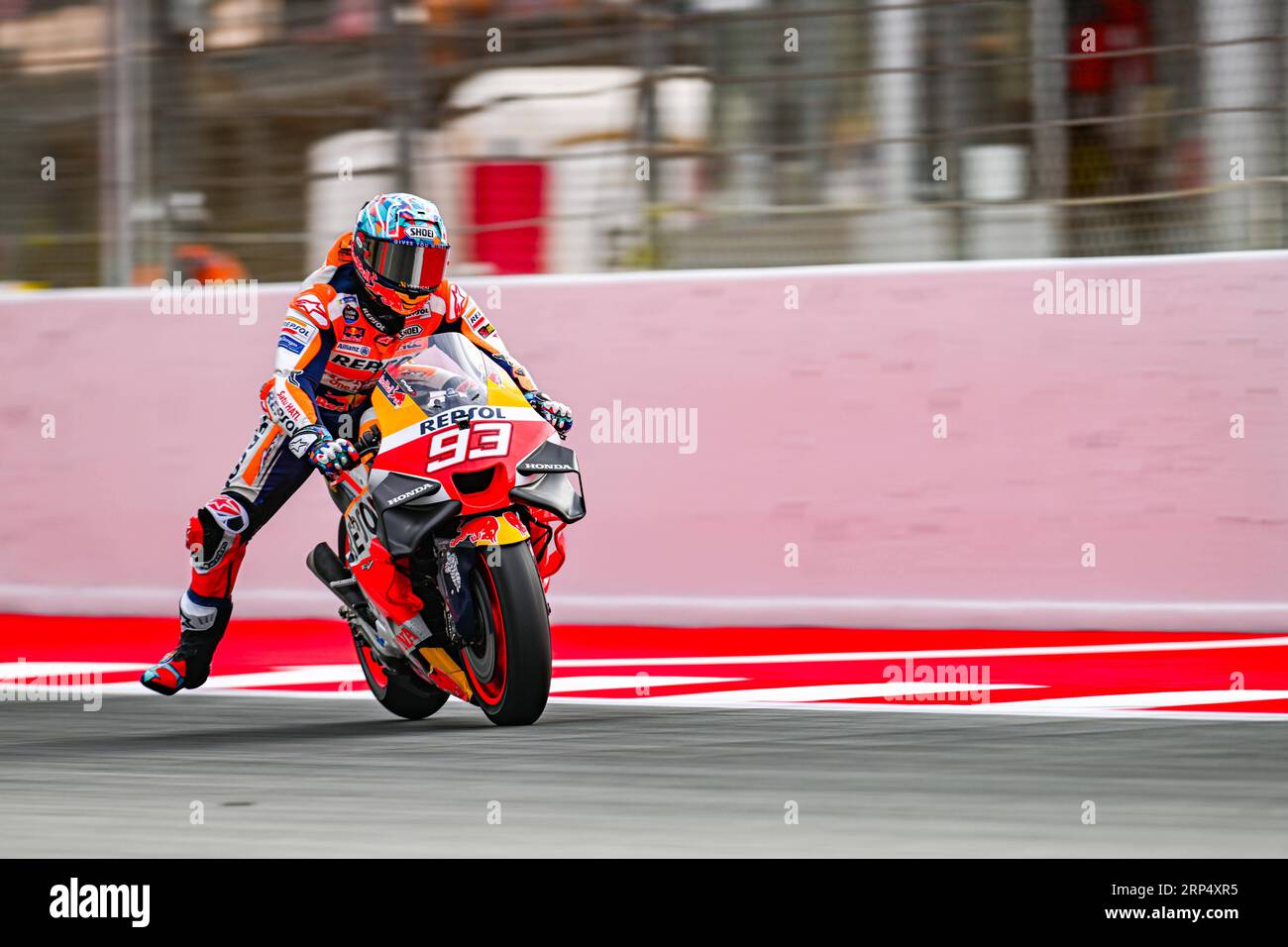 Marc Marquez (93) della Spagna e Repsol Honda Team durante le prove libere di MOTO GP 4 del Gran Premio di Catalunya all'autodromo di Montmelo, Spagna il 3 settembre 2023 (foto: Alvaro Sanchez) Cordon Press Foto Stock