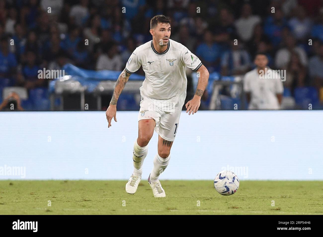 Napoli, Italia. 2 settembre 2023. Alessio Romagnoli della SS Lazio durante la partita di serie A tra SSC Napoli e SS Lazio allo Stadio Diego Armando Maradona Napoli Italia il 2 settembre 2023. Credito: Franco Romano/Alamy Live News Foto Stock