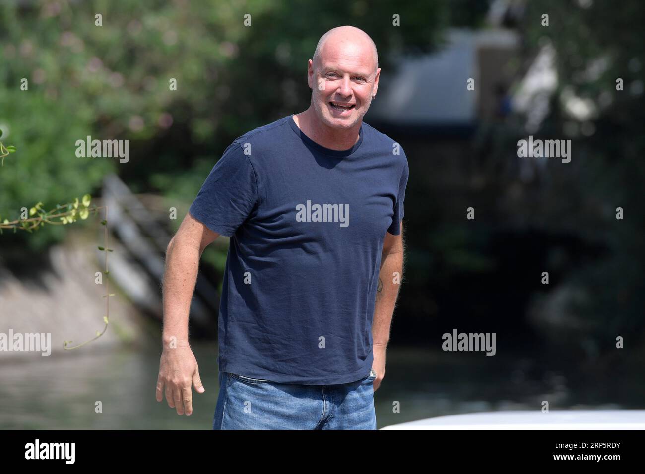 Lido di Venezia, Italia. 3 settembre 2023. Pietro Sermonti arriva al molo dell'Hotel Excelsior per le riprese del film Italy Best Movie Award. (Foto di Mario Cartelli/SOPA Images/Sipa USA) credito: SIPA USA/Alamy Live News Foto Stock