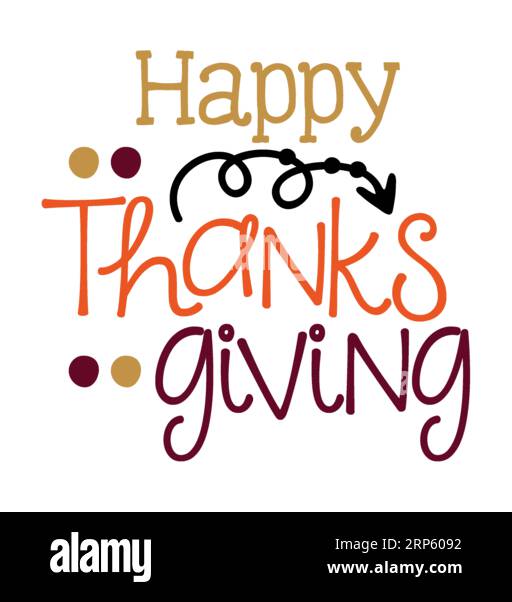 Happy Thanksgiving, t-shirt tipografica, stampa tee, design t-shirt, design lettering t-shirt, design silhouette t-shirt Illustrazione Vettoriale