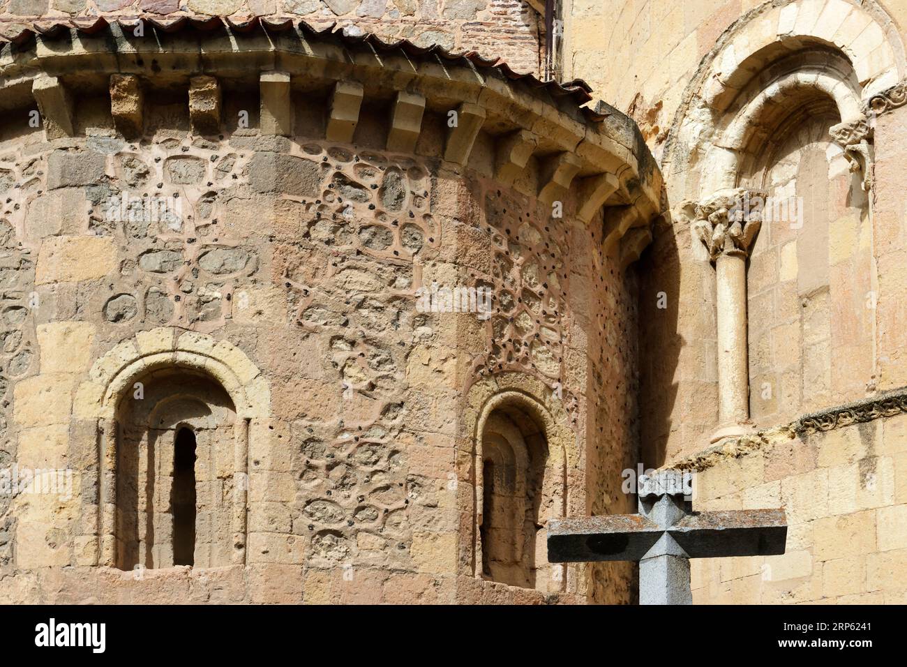 Dettagli della Iglesia de San Andres, Segovia, Spagna Foto Stock