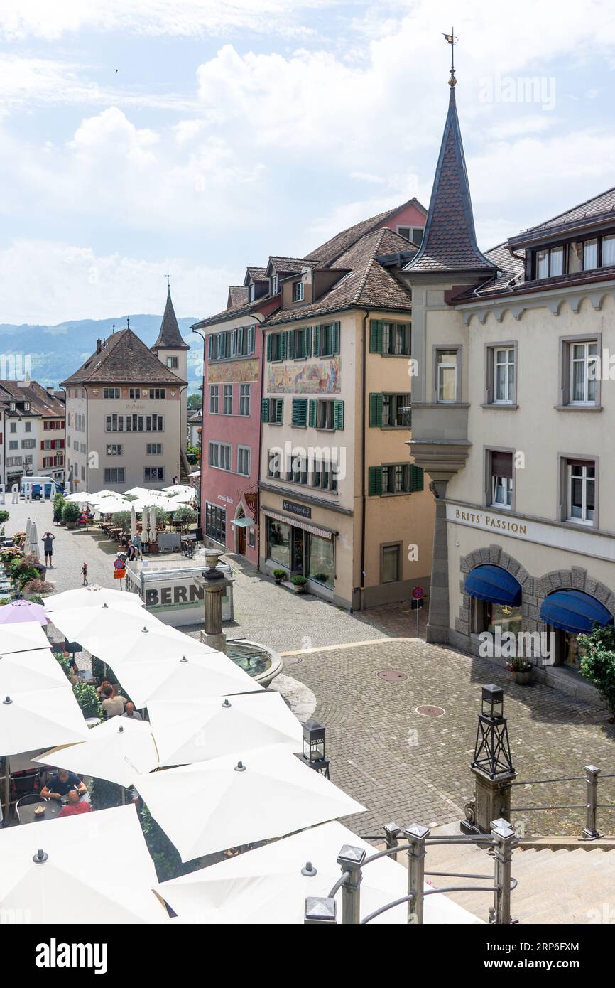 Hauptplatz, Rapperswil-Jona, Canton di St Gallen, Svizzera Foto Stock