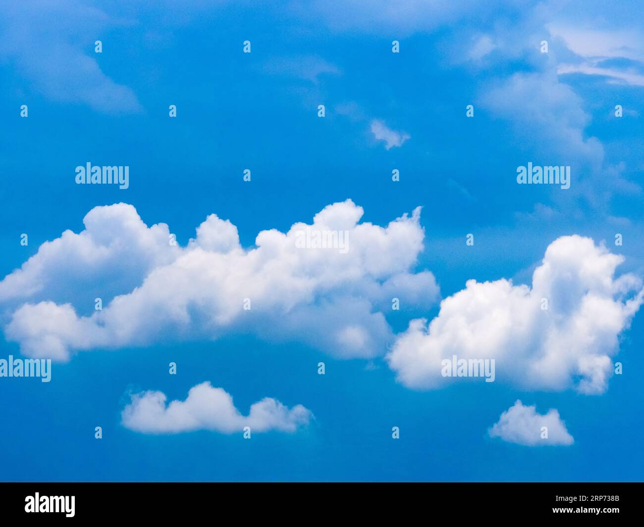 Cumulus vus d'avion Foto Stock