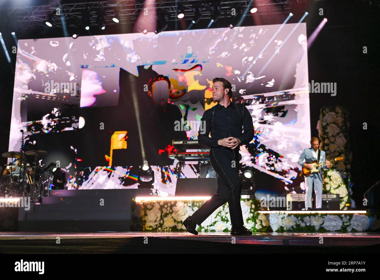 Olly Murs si esibisce al Trentham Live 2023 Foto Stock