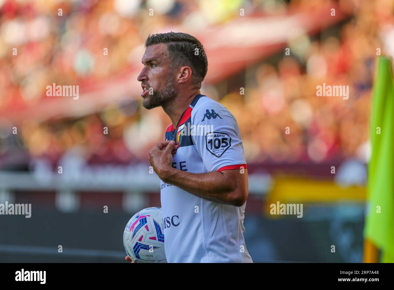 Kevin Strootman durante la partita di serie A tra Torino FC e Genoa CFC il 3 settembre 2023 allo Stadio Olimpico grande Torino di Torino. Foto Stock