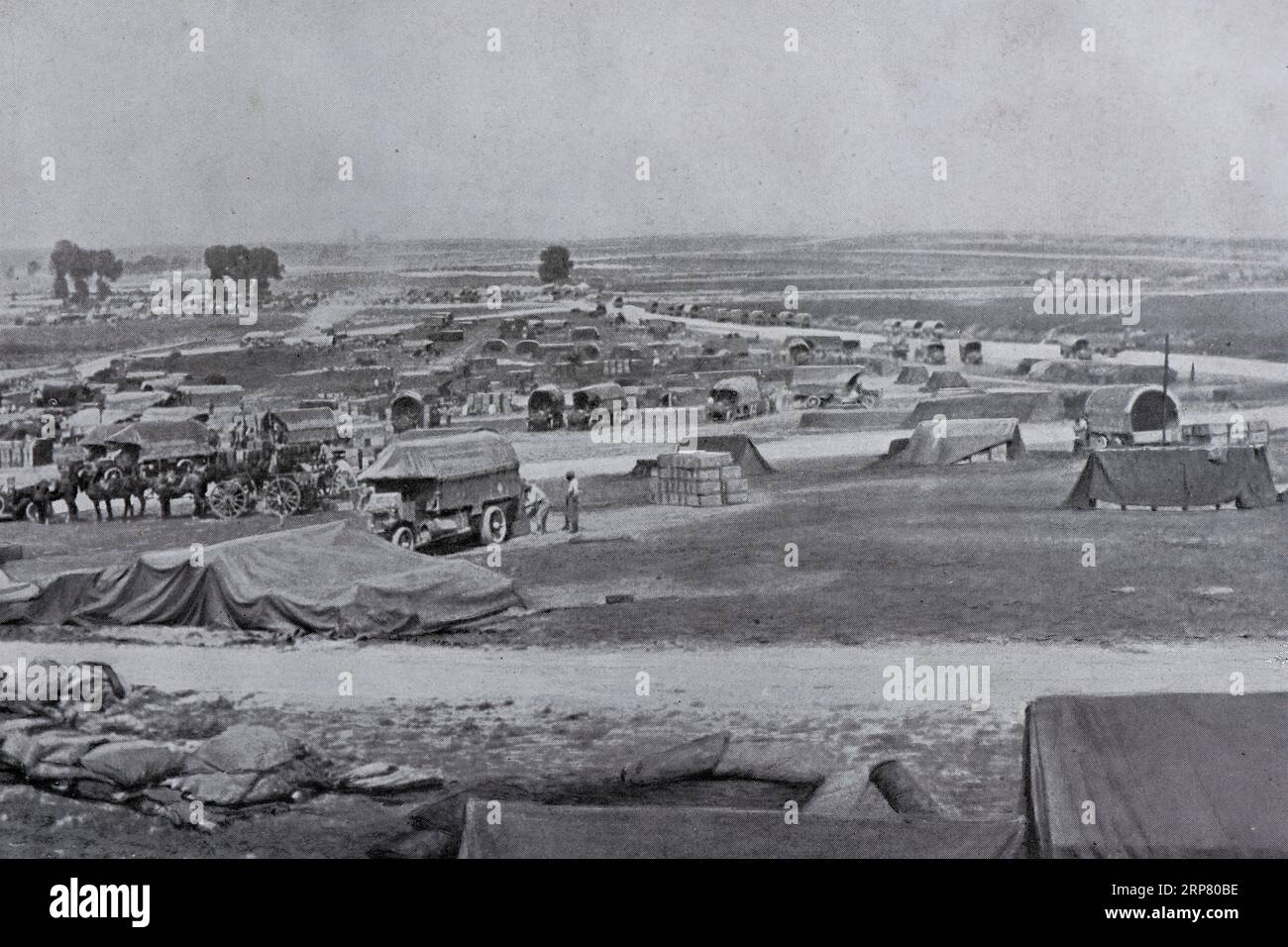Deposito di munizioni vicino al fronte, 1917, Francia Foto Stock