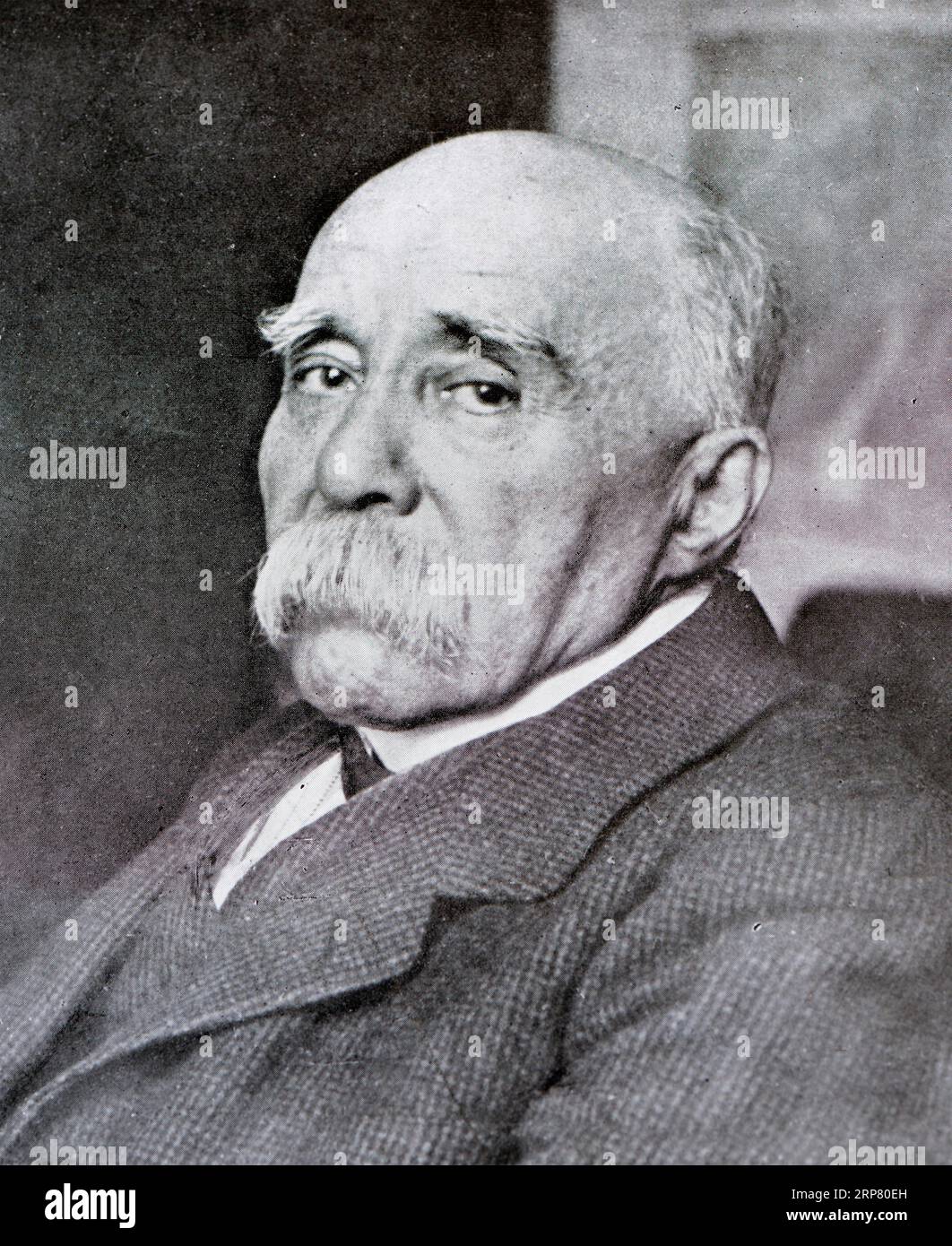 Georges Clemenceau, leader del governo francese, novembre 1917, Francia Foto Stock