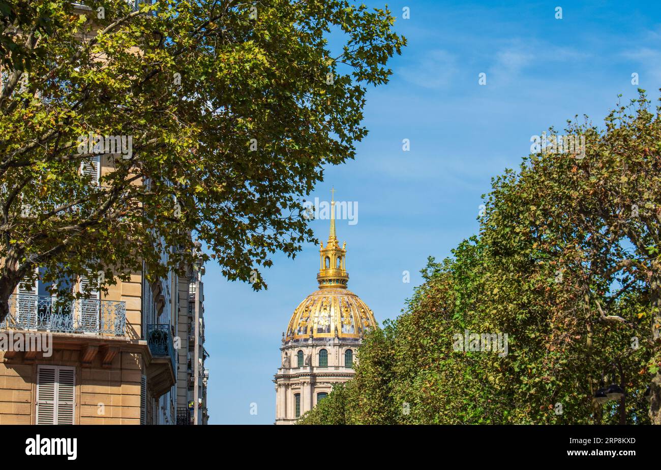 La cupola degli Invalides a Parigi, in Francia Foto Stock