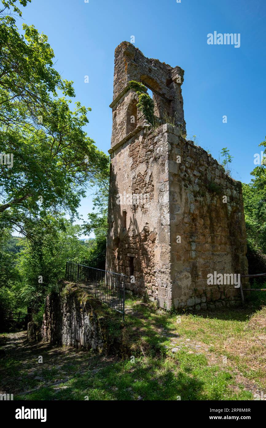 Rovine dell'Antica Monterano - Italia Foto Stock