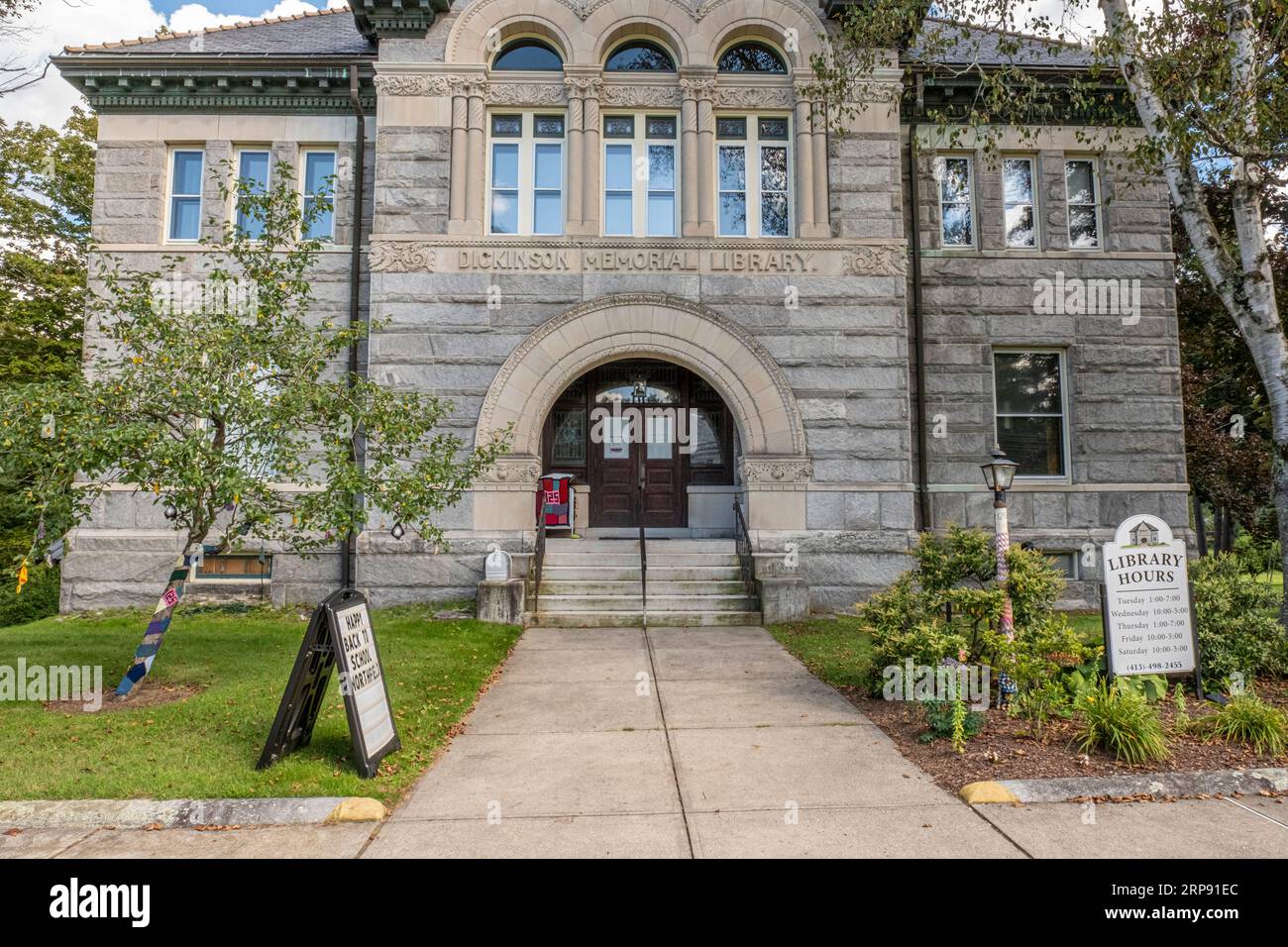 La Dickinson Library di Northfield, Massachusetts Foto Stock