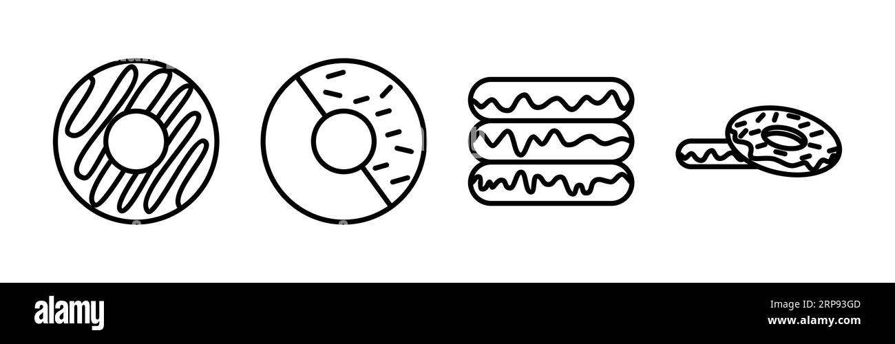Vettore icona ciambella. icona della ciambella. logo a ciambella Illustrazione Vettoriale