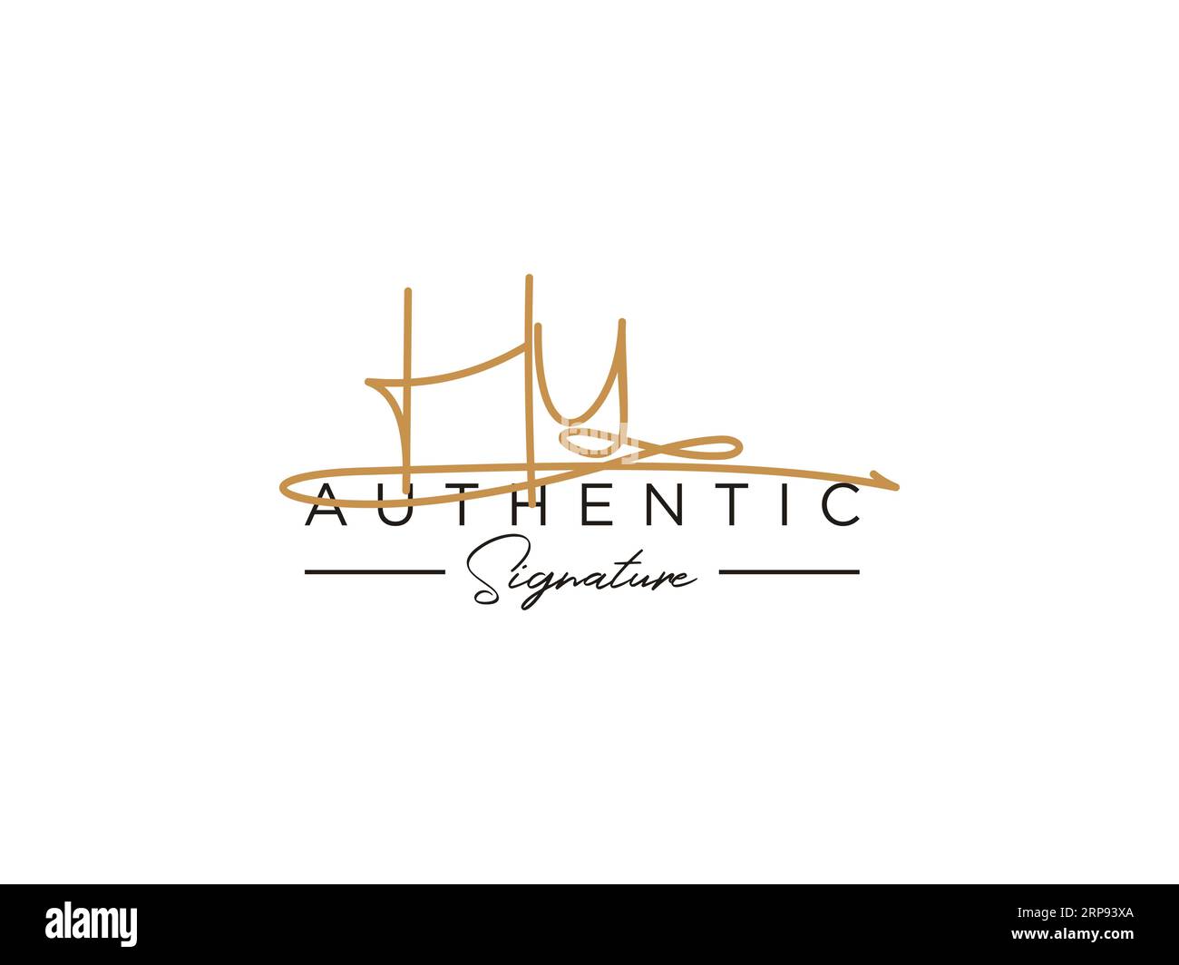 Vettore modello logo firma HU. Illustrazione Vettoriale