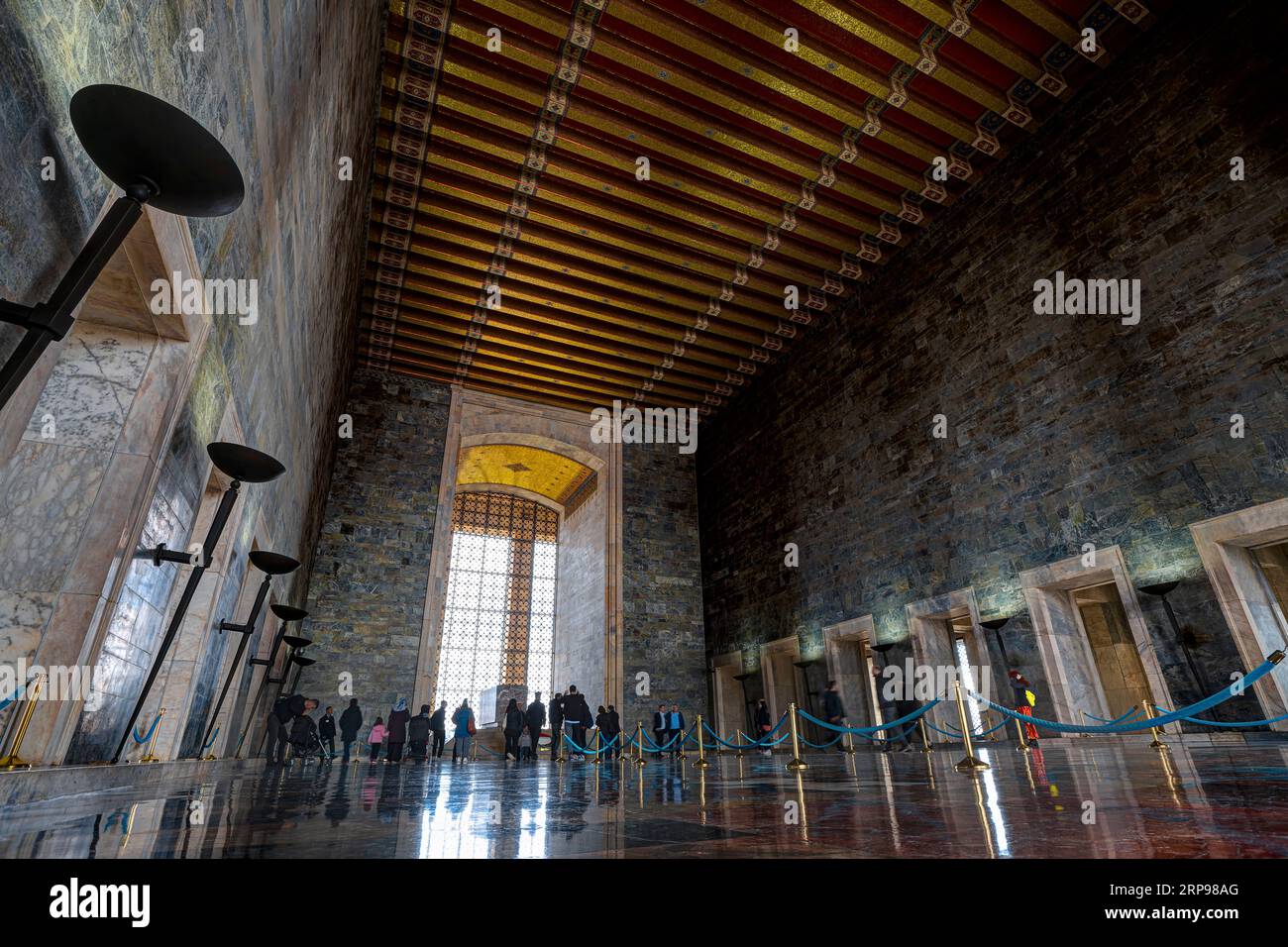 Hall of Honor. Mausoleo di Kemal Ataturk ad Anitkabir. Ankara, Turchia Foto Stock