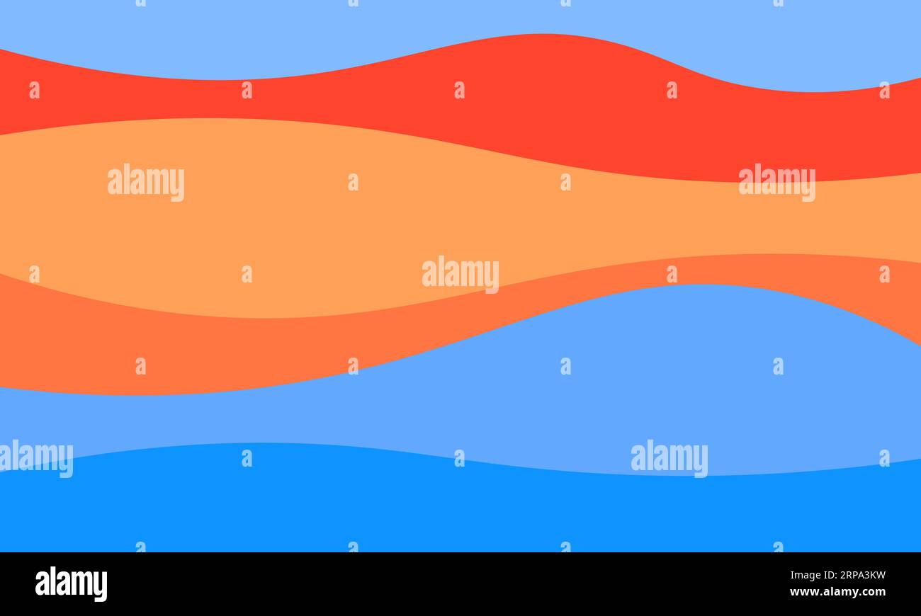 disegno di sfondo colorato con illustrazione a forma d'onda Illustrazione Vettoriale