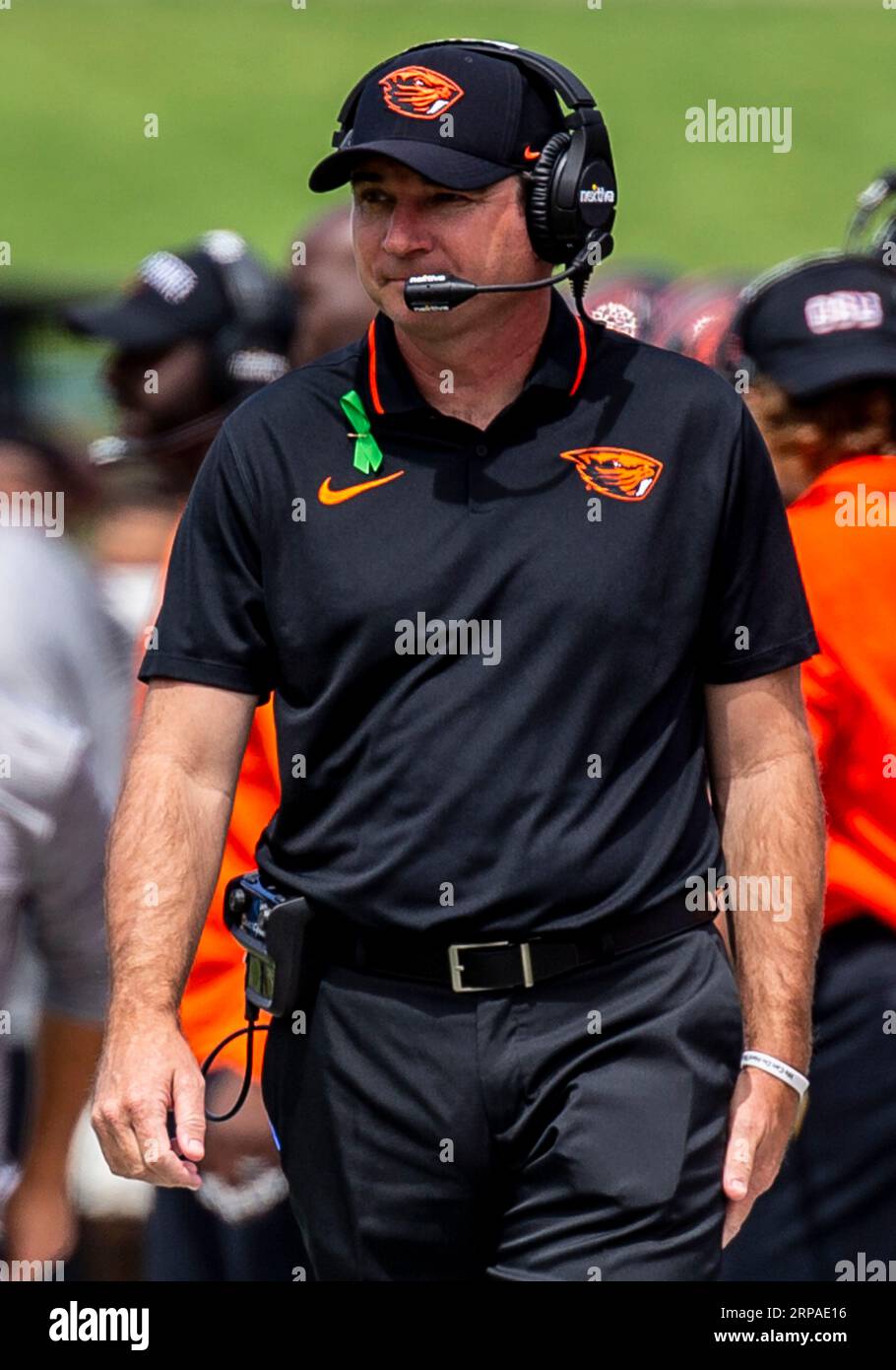 CEFCU Stadium San Jose, CALIFORNIA 3 settembre 2023. San Jose, CALIFORNIA USA, l'allenatore Jonathan Smith, in trasferta durante la partita di football NCAA tra gli Oregon State Beavers e i San Jose State Spartans. L'Oregon State batte il San Jose State 47-17 al CEFCU Stadium di San Jose, CALIFORNIA. Thurman James/CSM/Alamy Live News Foto Stock