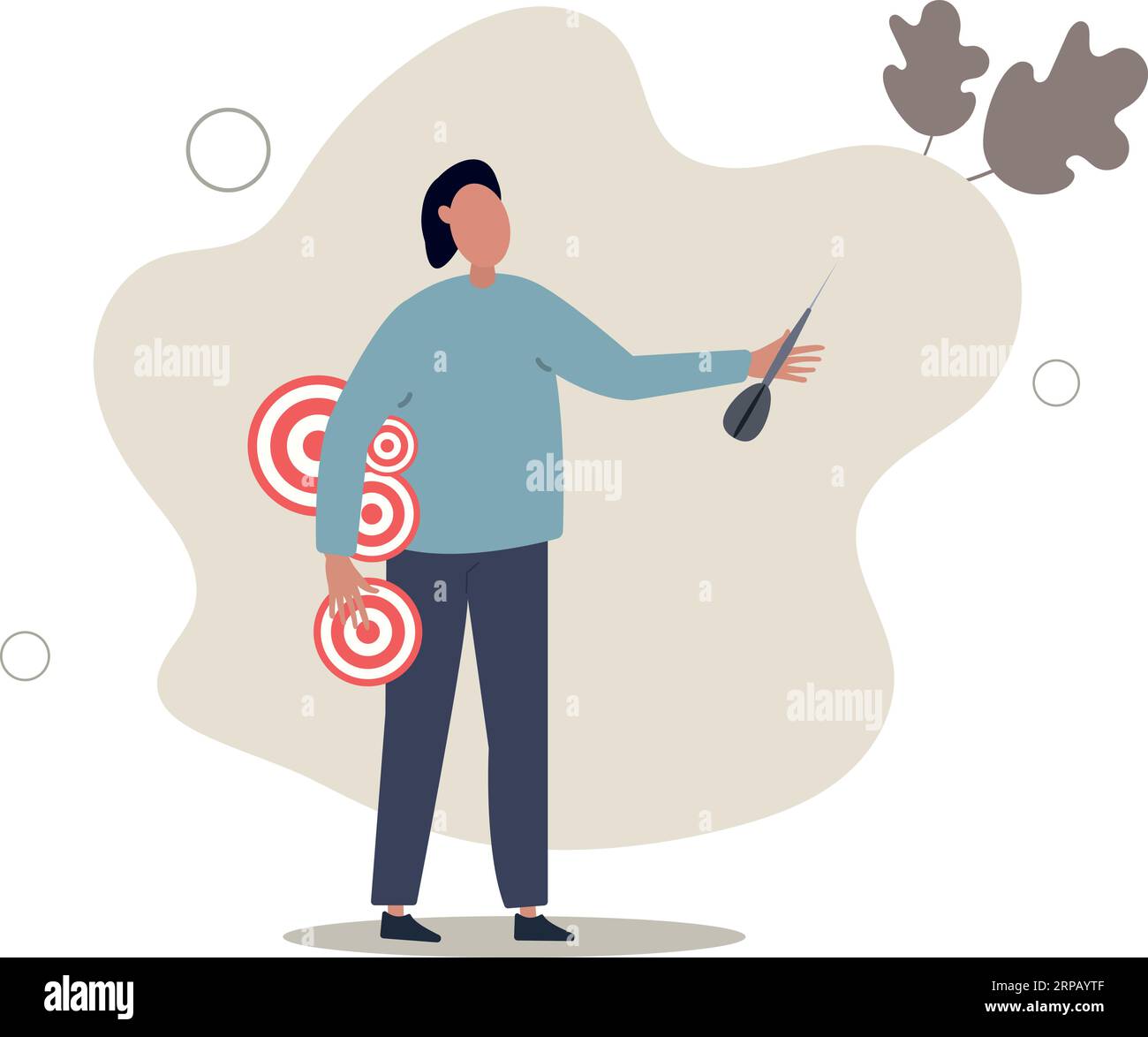 Gestione simultanea di più aziende, multifunzione o multitasking, concetto di lavoro laterale o laterale.illustrazione vettoriale piatta. Illustrazione Vettoriale